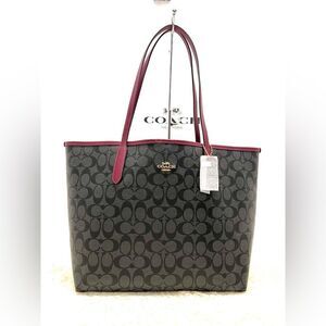 🔥🎁NWT! Coach City Tote Handbag Signature Canvas Msrp:$350.00